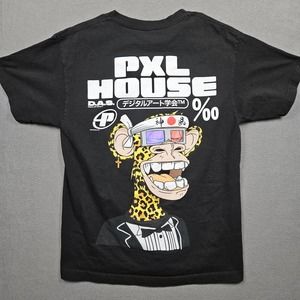 Pixel House Zumiez PXL House Cheetah Monkey NFT Graphic Tee Shirt Mens Medium